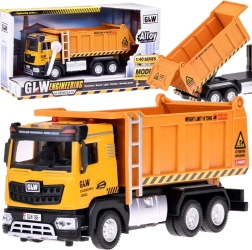 Dječja kiperska kamionet s svjetlom i zvukom, metalna karoserija, pull-back