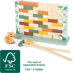 malá foot vratká zid safari – drvena balansirajuća igra