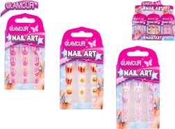 Glamour set samoljepljivih dječjih noktiju, 12 kom
