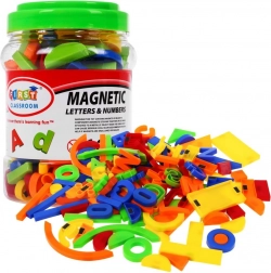 Set šarenih magnetskih slova, brojki i oblika 128 kom