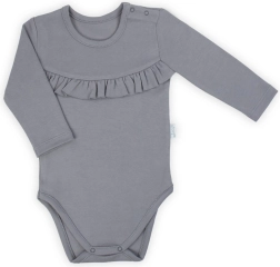 Kombinezon (body) za bebe s dugim rukavima Nicol Sara sivi