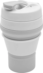 Sklopiva silikonska šalica 350 ml 2u1 siva New Baby