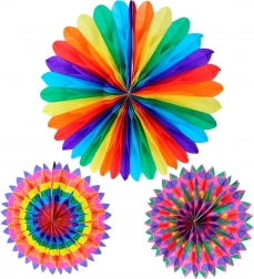 Papirnata viseća dekoracija 50 cm – mješavina boja