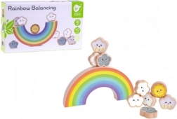 Drvena balansirajuća duga s oblacima