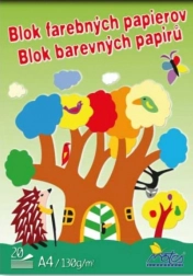 Blok za skiciranje A4 s obojenim listovima 20 kom