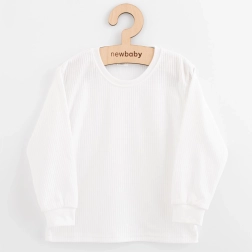 Dječja pamučna majica s dugim rukavima New Baby Kindergarten bijela