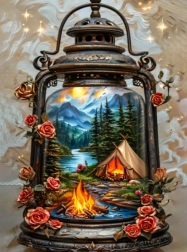 Dijamantno slikanje Čarobna lanterna 30 × 40 cm