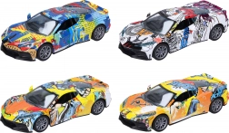 Metalni auto 12 cm s otvarajućim vratima i mehanizmom na navijanje unatrag