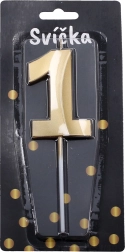Party svijeća broj 1 zlatna
