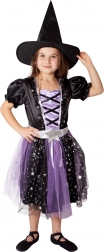 Dječji kostim vještice crno‑ljubičasti (S)
