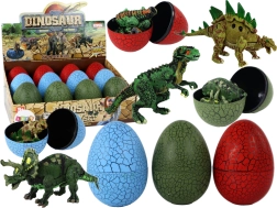 Jaje s figuricom dinosaura, 3 boje, 9 cm