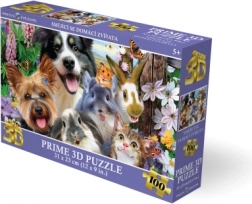 3D puzzle – nasmiješene domaće životinje, 100 dijelova