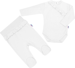 Dvodijelni kompletić za bebe New Baby Stripes, bijeli