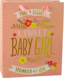 Poklon-vrećica za rođenje za djevojčicu 32 x 26 x 12 cm