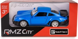 Metalni model RMZ City PORSCHE 911 Turbo 3.3 1:32 plavi s pull-back pogonom