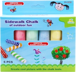 šarene školske krede u kutiji 6 kom