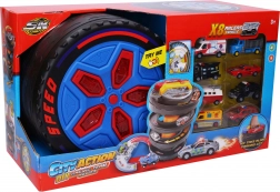 Prijenosna trkaća stanica s efektima i 8 automobila