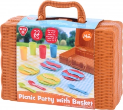 Piknik koš s posuđem za djecu, 22 dijela