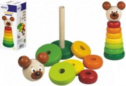 DETOA drvena piramida medvjedić