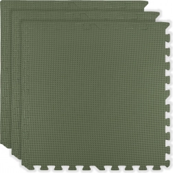 Pjenasta podloga HUMBI 180 × 60 cm – velike vodootporne puzzle, sigurne, 3 kom, kaki
