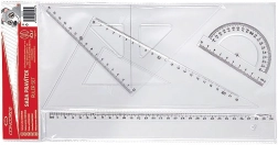 Set prozirnih ravnala CONCORDE, 4 kom