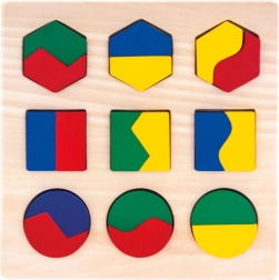 Bino drvene puzzle geometrijski oblici