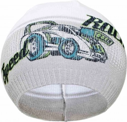 jesenska dječja kapica New Baby Racing siva