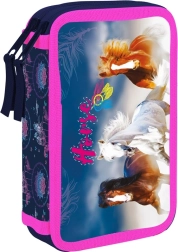 Dvoslojna školska pernica s motivom konja Oxybag