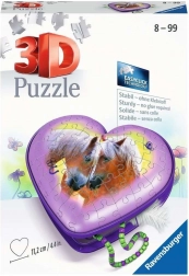 Ravensburger 3D puzzle srce Konji – škrinjica za nakit 54 dijelova