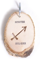 Drveni privjesak znak Strijelac small foot