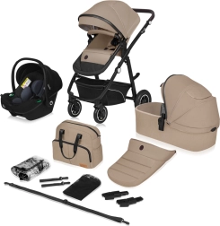 Lionelo Bianka 3-in-1 Travel System Stroller, beige sand