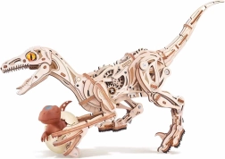 Rokr 3D drvena mehanička slagalica velociraptor