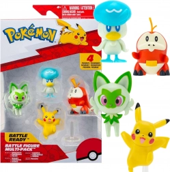 Pokémon battle multipack – 4 figurice Pikachu, Fuecoco, Sprigatito i Quaxly 5 cm