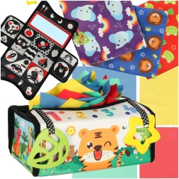 Senzorička igračka Montessori s rupčićima i prostirkom 2u1