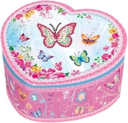 Glazbena kutijica u obliku srca s leptirima