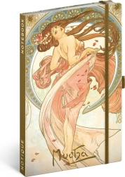 Notique notes Alfons Mucha – Ples, crtani bilježnik 13 × 21 cm
