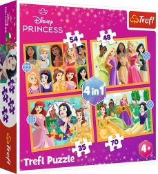 Puzzle 4 u 1 – bajkovite priče PRINCESS DISNEY