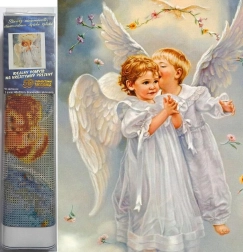 Dijamantno slikanje Anđeli na nebu 30x40 cm