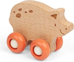 Drvena igračka na kotačićima - Domaća životinja