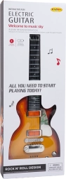 Dječja električna gitara sa slušalicama i mikrofonom – Crvena