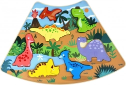 Drvene umetaljke puzzle dinosauri – povezivi set