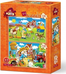 Puzzle Sretni farmer 24 + 35 dijelova