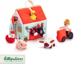 Lilliputiens sklopiva farma s 6 životinjica, farmerom i traktorom 18 mj+