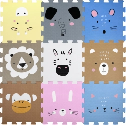 Humbi pjenasta podloga – edukativna slagalica sa životinjama 120 × 120 cm, 9 dijelova