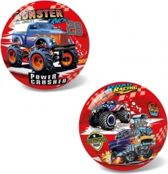 lopta s motivom monster trucka, 14 cm