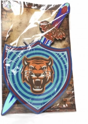 Pjenasti mač i štit s motivom tigra