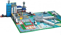 Zračna luka garaža – set s 4 autićima i avionom, metalna