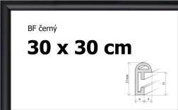 Plastični okvir 30x30 cm crni