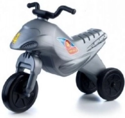 Trokotačna guralica Super Bike, srebrna, 44 cm