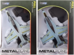 Metalni avion na baterije sa zvukom i svjetlima